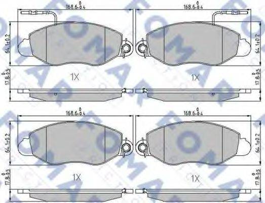 FOMAR FRICTION FO239681 Комплект тормозных колодок, дисковый тормоз