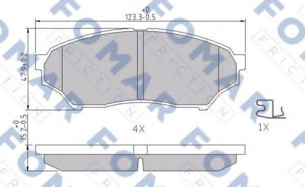 FOMAR FRICTION FO340181 Комплект тормозных колодок, дисковый тормоз