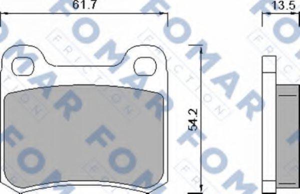 FOMAR FRICTION FO421381 Комплект тормозных колодок, дисковый тормоз