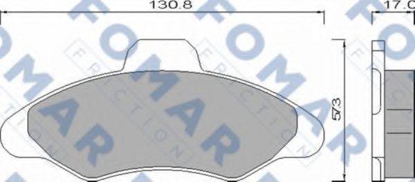 FOMAR FRICTION FO432481 Комплект тормозных колодок, дисковый тормоз