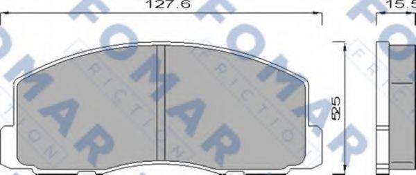 FOMAR FRICTION FO439681 Комплект тормозных колодок, дисковый тормоз