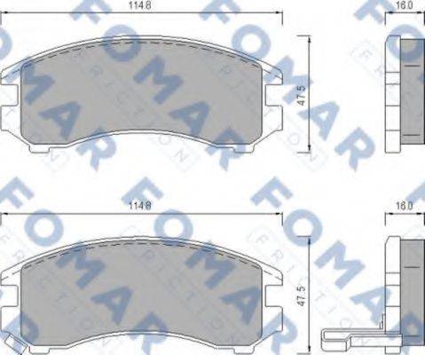 FOMAR FRICTION FO443681 Комплект тормозных колодок, дисковый тормоз