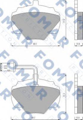 FOMAR FRICTION FO446081 Комплект тормозных колодок, дисковый тормоз