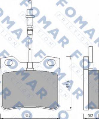 FOMAR FRICTION FO454881 Комплект тормозных колодок, дисковый тормоз