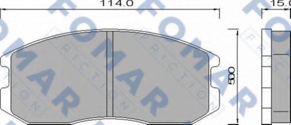 FOMAR FRICTION FO460181 Комплект тормозных колодок, дисковый тормоз