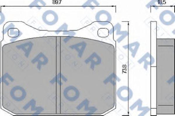 FOMAR FRICTION FO467883 Комплект тормозных колодок, дисковый тормоз