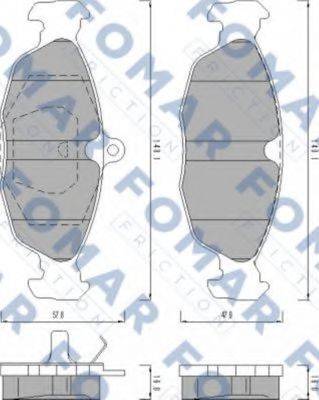 FOMAR FRICTION FO470081 Комплект тормозных колодок, дисковый тормоз