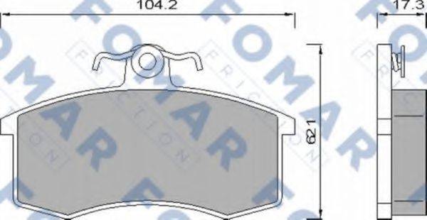 FOMAR FRICTION FO474381 Комплект тормозных колодок, дисковый тормоз