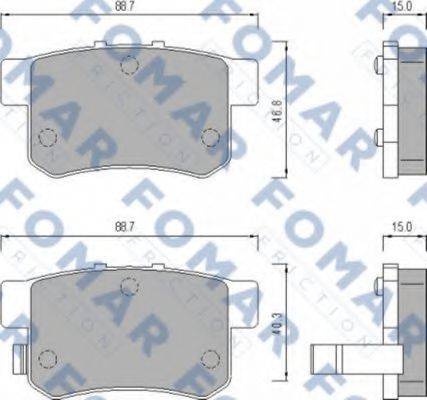 FOMAR FRICTION FO475181 Комплект тормозных колодок, дисковый тормоз