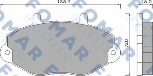 FOMAR FRICTION FO486481 Комплект тормозных колодок, дисковый тормоз