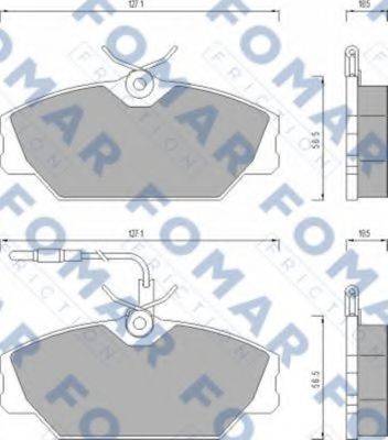 FOMAR FRICTION FO492681 Комплект тормозных колодок, дисковый тормоз