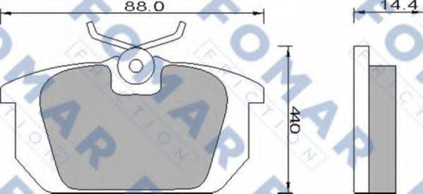 FOMAR FRICTION FO493881 Комплект тормозных колодок, дисковый тормоз