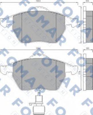 FOMAR FRICTION FO495781 Комплект тормозных колодок, дисковый тормоз