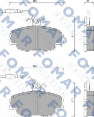 FOMAR FRICTION FO498681 Комплект тормозных колодок, дисковый тормоз