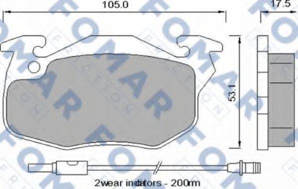 FOMAR FRICTION FO529481 Комплект тормозных колодок, дисковый тормоз