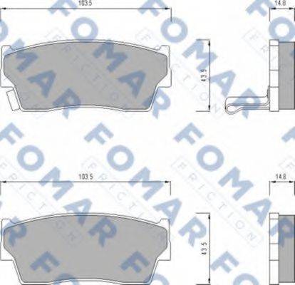 FOMAR FRICTION FO623781 Комплект тормозных колодок, дисковый тормоз