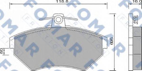 FOMAR FRICTION FO634281 Комплект тормозных колодок, дисковый тормоз