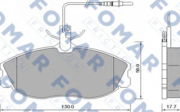 FOMAR FRICTION FO637581 Комплект тормозных колодок, дисковый тормоз