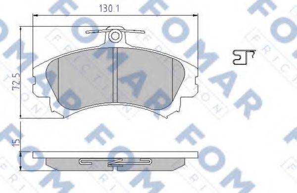 FOMAR FRICTION FO638081 Комплект тормозных колодок, дисковый тормоз