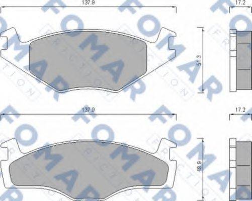 FOMAR FRICTION FO647481 Комплект тормозных колодок, дисковый тормоз