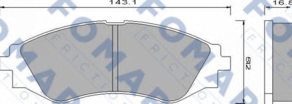 FOMAR FRICTION FO649781 Комплект тормозных колодок, дисковый тормоз