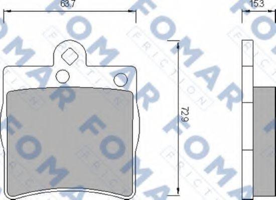 FOMAR FRICTION FO653581 Комплект тормозных колодок, дисковый тормоз