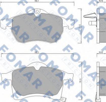 FOMAR FRICTION FO666681 Комплект тормозных колодок, дисковый тормоз