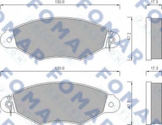 FOMAR FRICTION FO673281 Комплект тормозных колодок, дисковый тормоз