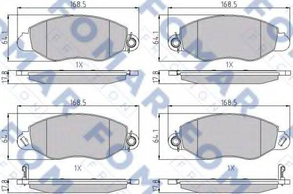 FOMAR FRICTION FO684781 Комплект тормозных колодок, дисковый тормоз