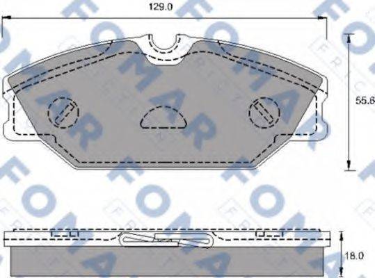 FOMAR FRICTION FO688981 Комплект тормозных колодок, дисковый тормоз