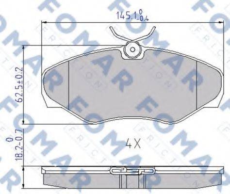 FOMAR FRICTION FO692681 Комплект тормозных колодок, дисковый тормоз