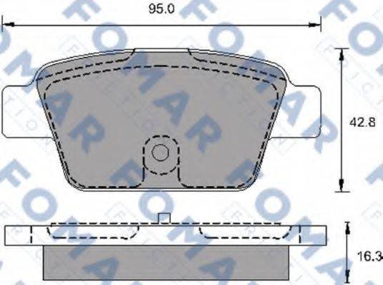 FOMAR FRICTION FO693981 Комплект тормозных колодок, дисковый тормоз