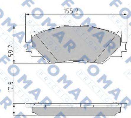 FOMAR FRICTION FO892381 Комплект тормозных колодок, дисковый тормоз