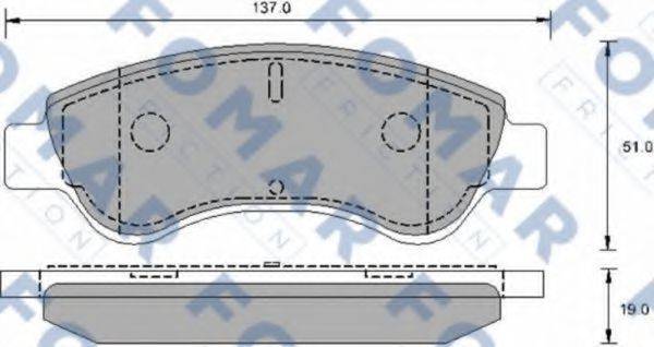 FOMAR FRICTION FO906181 Комплект тормозных колодок, дисковый тормоз