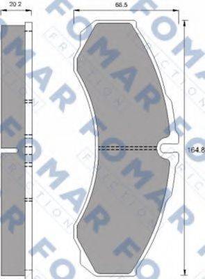 FOMAR FRICTION FO911481 Комплект тормозных колодок, дисковый тормоз