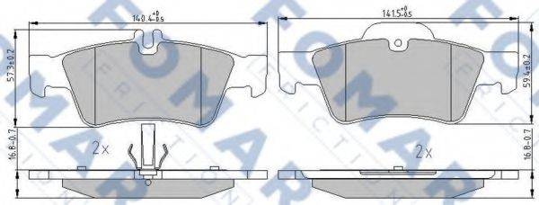 FOMAR FRICTION FO914481 Комплект тормозных колодок, дисковый тормоз