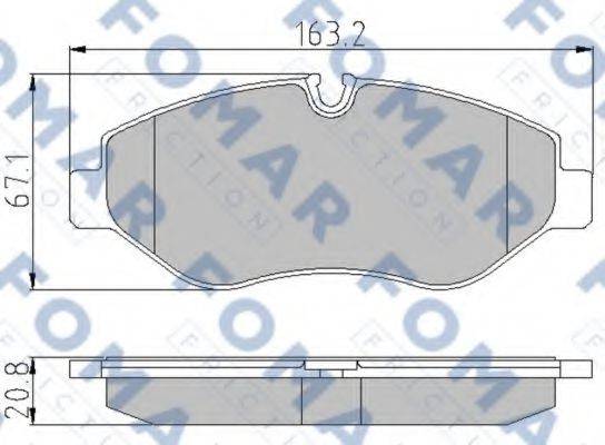 FOMAR FRICTION FO921581 Комплект тормозных колодок, дисковый тормоз