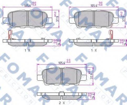 FOMAR FRICTION FO923981 Комплект тормозных колодок, дисковый тормоз