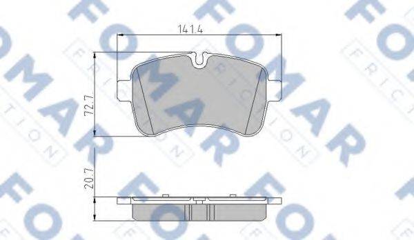 FOMAR FRICTION FO925581 Комплект тормозных колодок, дисковый тормоз