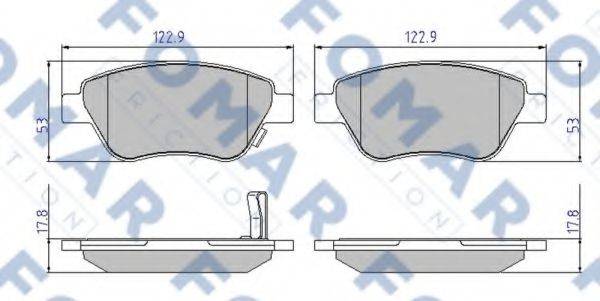 FOMAR FRICTION FO928181 Комплект тормозных колодок, дисковый тормоз