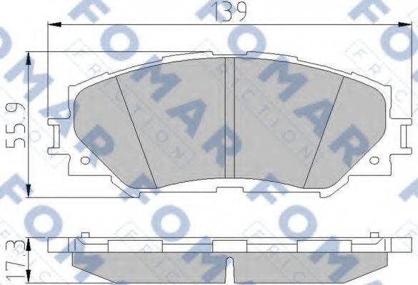 FOMAR FRICTION FO932781 Комплект тормозных колодок, дисковый тормоз