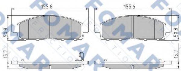 FOMAR FRICTION FO933081 Комплект тормозных колодок, дисковый тормоз