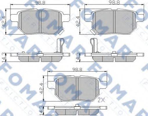 FOMAR FRICTION FO933481 Комплект тормозных колодок, дисковый тормоз