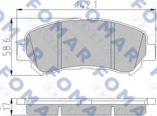 FOMAR FRICTION FO933681 Комплект тормозных колодок, дисковый тормоз