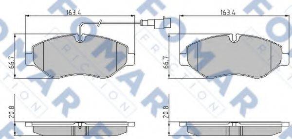 FOMAR FRICTION FO934281 Комплект тормозных колодок, дисковый тормоз