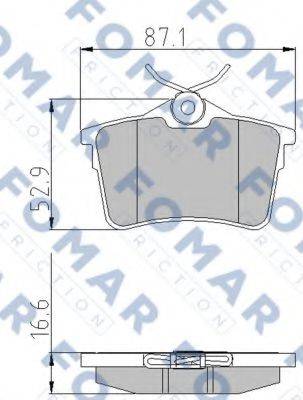 FOMAR FRICTION FO935781 Комплект тормозных колодок, дисковый тормоз