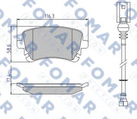 FOMAR FRICTION FO936681 Комплект тормозных колодок, дисковый тормоз