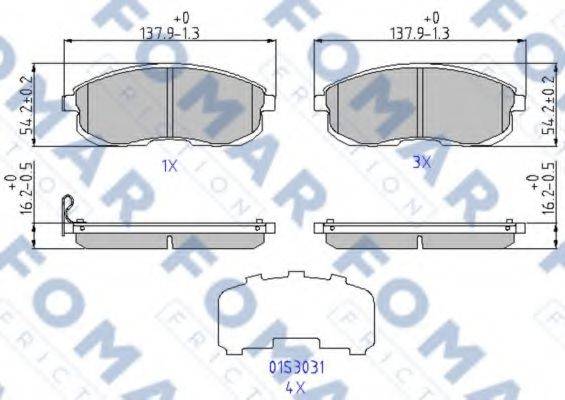 FOMAR FRICTION FO969381 Комплект тормозных колодок, дисковый тормоз