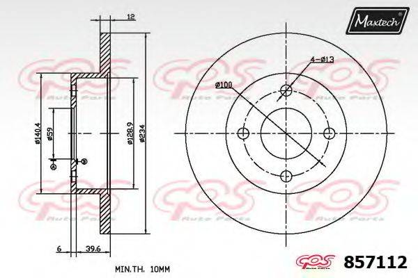 MAXTECH 8571120000 Тормозной диск