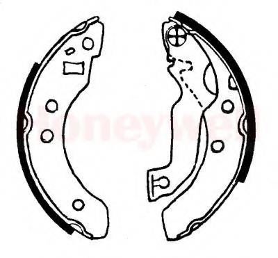 BENDIX 391424B Комплект тормозов, барабанный тормозной механизм